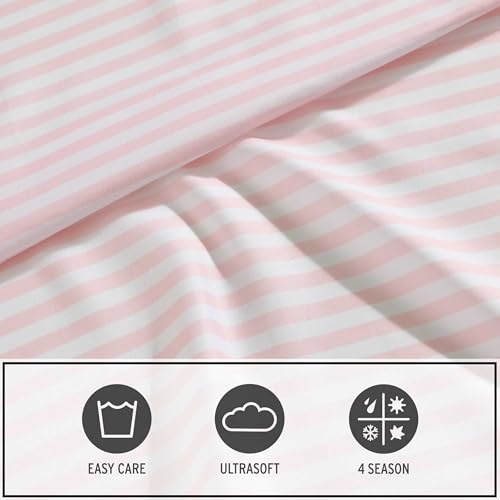 Eddie Bauer Kids Queen Bed Sheet Set, Soft Microfiber Bedding - Little Stripe