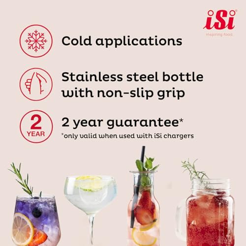 CO2 Soda Chargers for Soda Siphons, 8.4g Recyclable Steel, 10 Pack