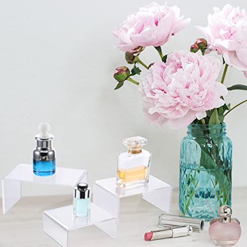 Clear Acrylic Display Risers, 6-Piece Set for Jewelry, Cupcakes & Desserts