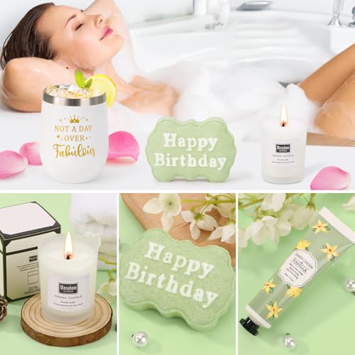 Relaxing Spa Birthday Gift Basket for Women with Flannel Blanket