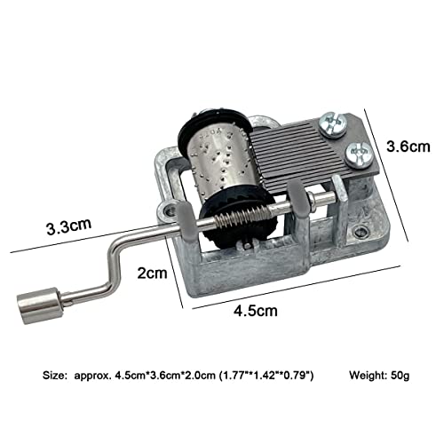 Hand Crank Music Box Movement - DIY Musical Mechanism Replacement