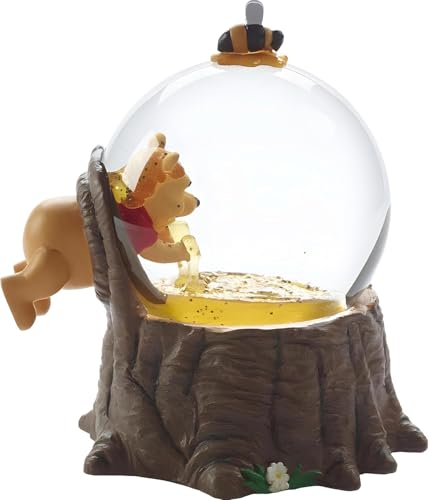 Honey Bear Musical Snow Globe - Wind-Up Music Box Figurine, 5.5 Inch