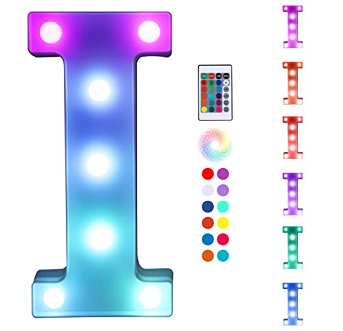 Color Changing LED Marquee Letter Light with Remote Control