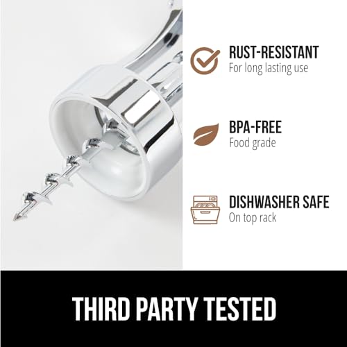 Gorilla Grip Black BPA-Free Wine Opener with Corkscrew & Bottle Opener - Multifunctional, Ergonomic