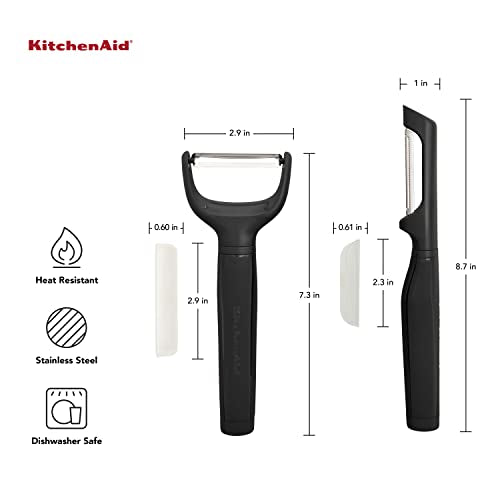 KitchenAid Universal Euro Y Peeler, Set Of 2, Black