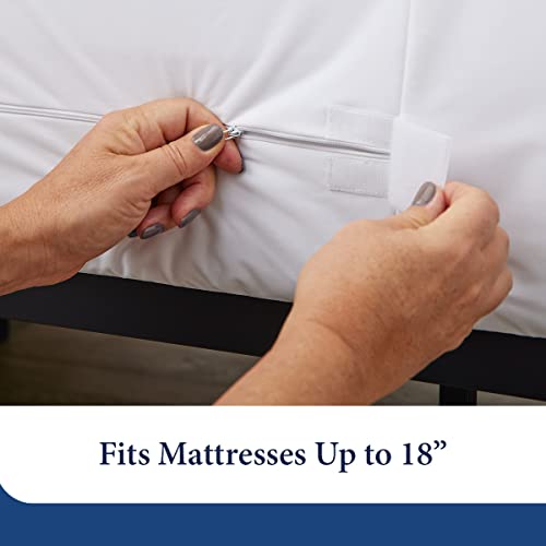 Luxury Zippered Mattress Encasement - 100% Waterproof, Bamboo Blend - Queen Size