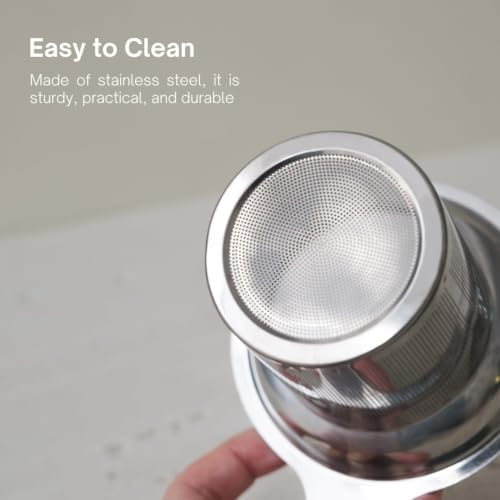 WENSHUO 20 oz Matte Crème Ceramic Tea Infuser Mug with Lid & Fine Mesh Filter