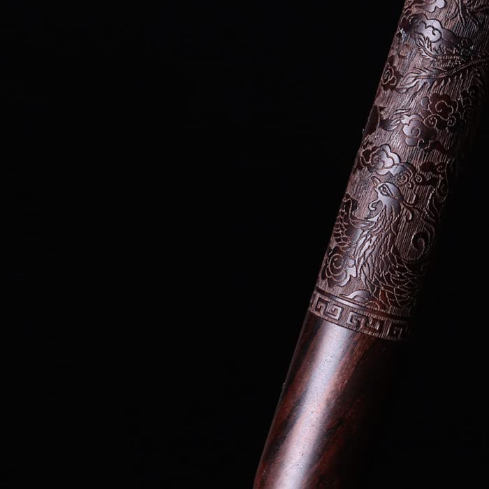 YANGZHI Red Stainless Steel Tea Carving Knife with Wooden Handle & Safety Cover