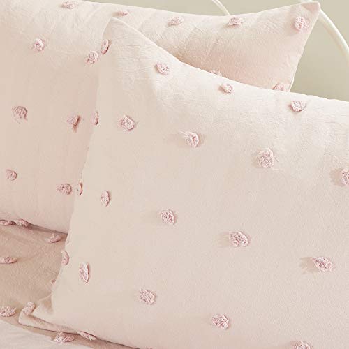 Cotton Daybed Cover Set - Pink Jacquard Tufted Chenille, 5 Piece