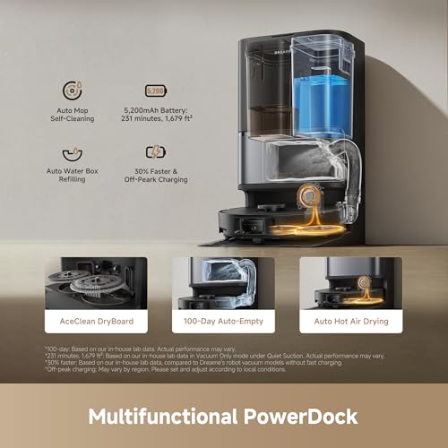 Robot Vacuum and Mop with Self-Emptying Dock, 25,000Pa Suction & App Control