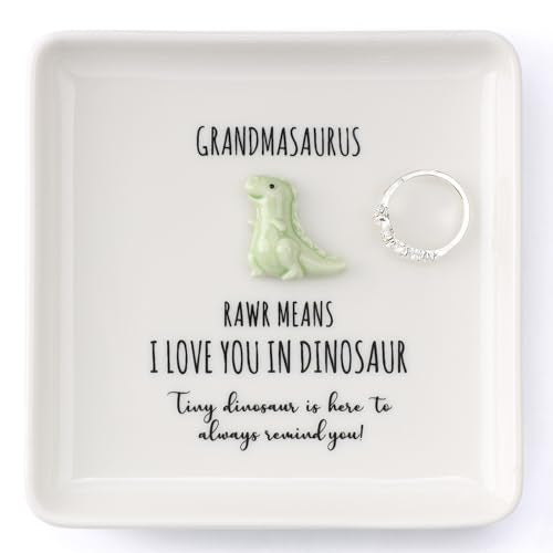 Granma Dinosaur Ring Dish Tray - Grandma Mother’s Day Christmas Gift - HOME SMILE