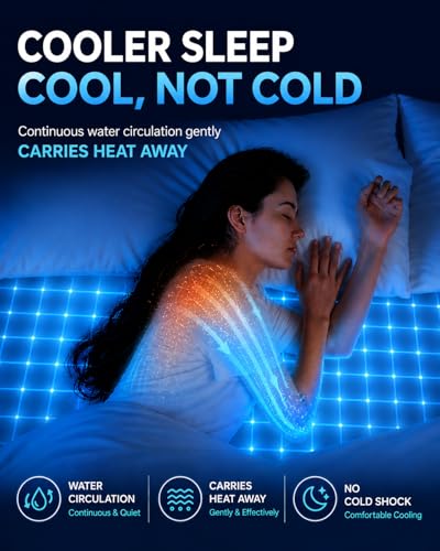Cooling Mattress Pad for Hot Sleepers - Hydro-Powered Air1, Twin Size