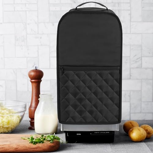 Food Processor Dust Cover with Accessory Pockets, 11-14 Cup Capacity