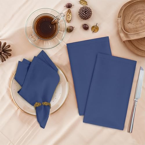 100% Cotton Cloth Napkins - 18x18 Inch Washable Dinner Napkins, Set of 12