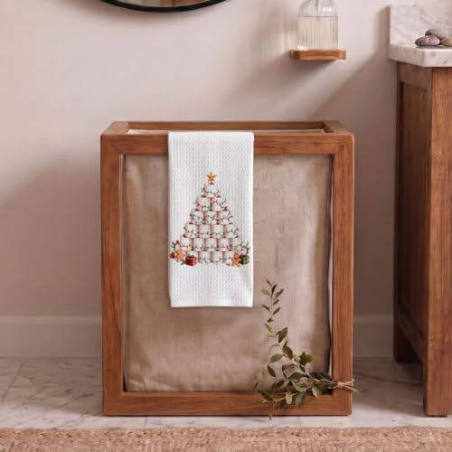 RKQIEG Funny Christmas Hand Towels for Bathroom - Christmas Bathroom Decor
