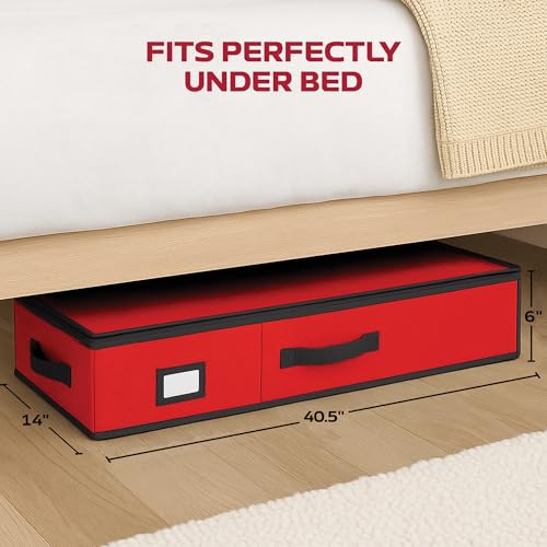 Christmas Wrapping Paper Storage Box 40-Inch Underbed Gift Wrap Holder
