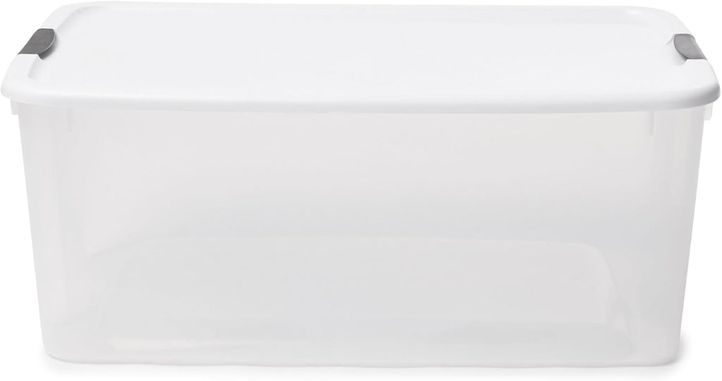 Sterilite 16-Pack Ultra Latching Storage Bins - Heavy-Duty Clear Plastic Containers, 116 Quart