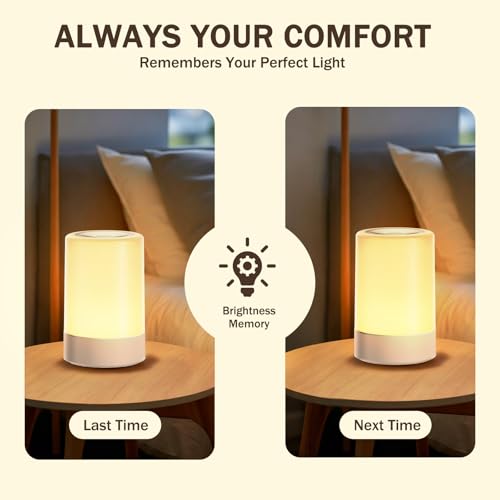 Portable LED Nursery Night Light - Dimmable USB Rechargeable Touch Lamp