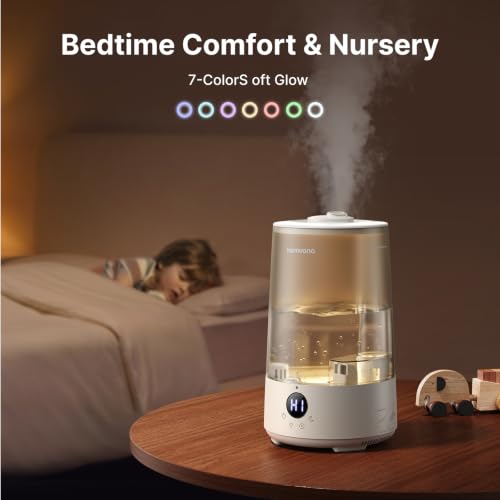Top-Fill Cool Mist Humidifier 3.6L for Bedroom Grey