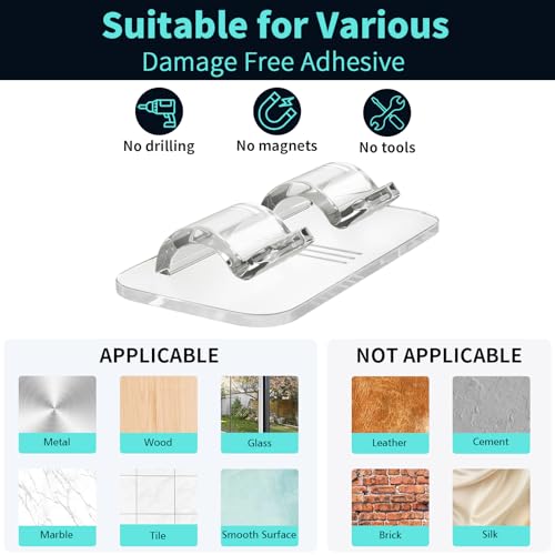30-Pack Outdoor String Light Hooks, Waterproof Heavy Duty Adhesive Clips