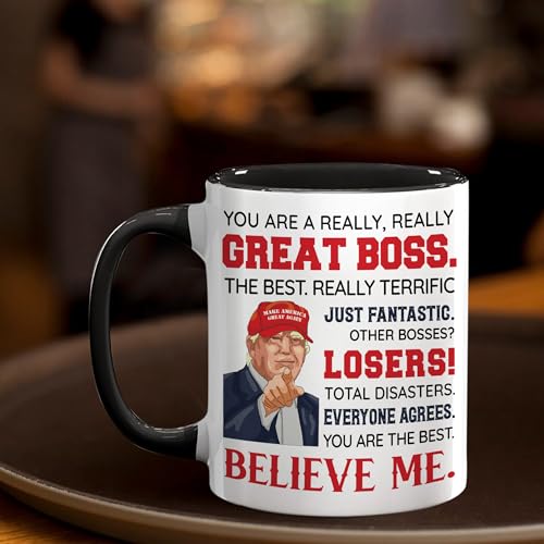 Viberty Boss Mug 11 Oz - Funny Boss Gifts for Men Women - Boss Day, Birthday & Christmas Gift - Boss Gifts Variation
