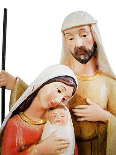 Avalon Gallery Holy Family with Lambs Figurine 12-inch Nativity Scene - Religious Home Decor