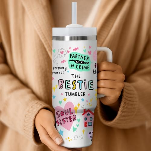 Best Friend 30oz Insulated Stainless Steel Tumbler with Handle