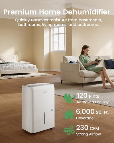 120 Pint Energy Star Dehumidifier for Basement and Large Home