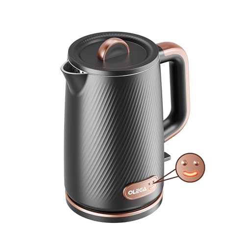 1.5L Electric Tea Kettle, Double Wall Stainless Steel Fast Boil Water Boiler
