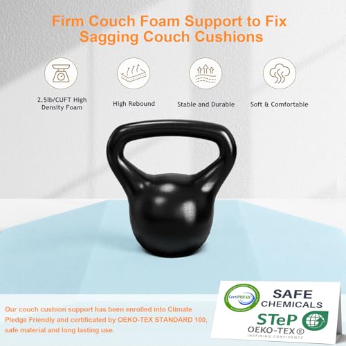 Sagging Couch Cushion Support Pad - 20" x 20" x 2" High-Density Firm Foam Insert