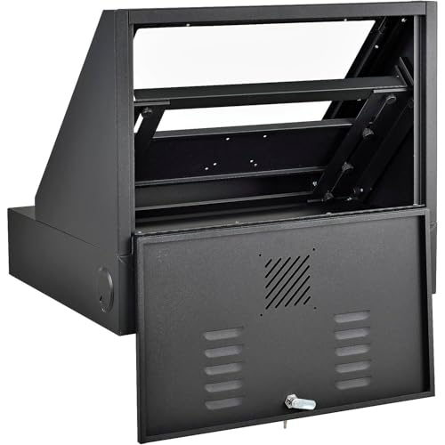 Mobile Industrial Computer Cabinet with LCD Monitor Mount, 55-inch Height