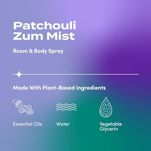 Patchouli Natural Body Mist and Room Spray, 4 Fl Oz