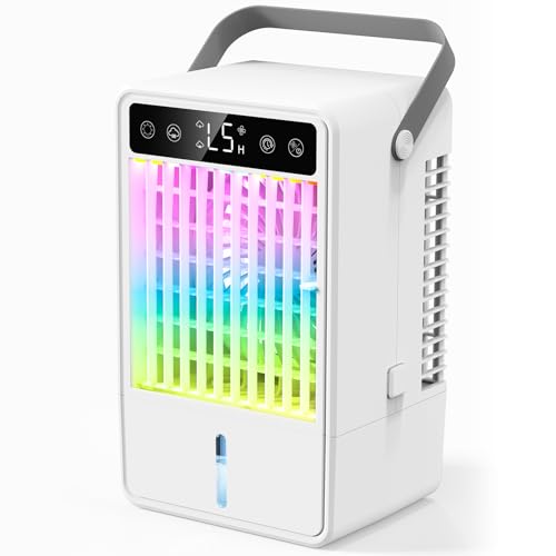 Portable Evaporative Air Cooler 4-in-1 Mini Air Conditioner with 1500ml Tank