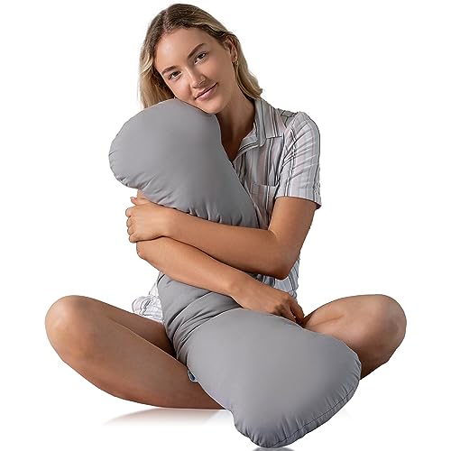 Weighted Body Pillow 6.5lbs - Cooling Tencel Cover, 41" x 10"