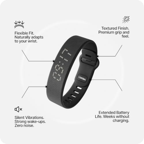 Silent Wrist Vibration Alarm Clock for Heavy Sleepers - Rechargeable Band