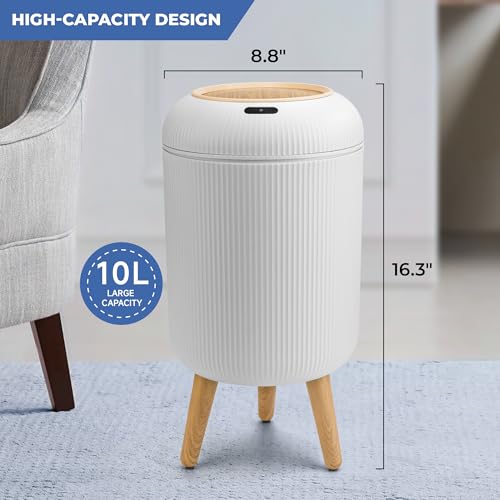 Smart Motion Sensor Trash Can – 2.6 Gallon Touchless Automatic Wastebasket