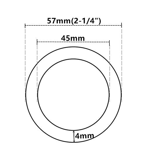 Clear Plastic O Rings 2-1/4 Inch - 4 Pack for DIY Crafts and Curtains