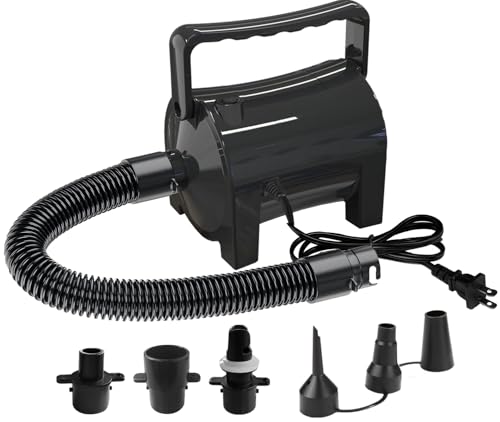 Portable 460W Electric Air Pump with Hose & 5 Nozzles for Inflatables