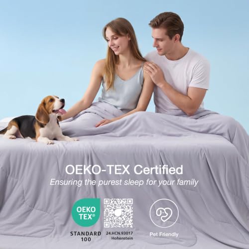 Cooling Comforter Queen Size - Lightweight Bamboo Cooling Blanket