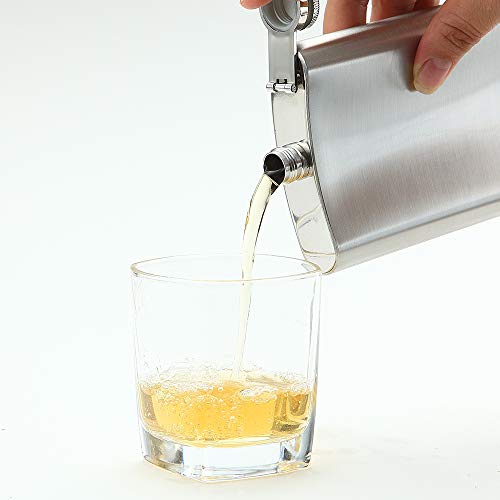8oz Stainless Steel Flask with Funnel Set - Discreet, Leakproof, Portable Drinking Bottle