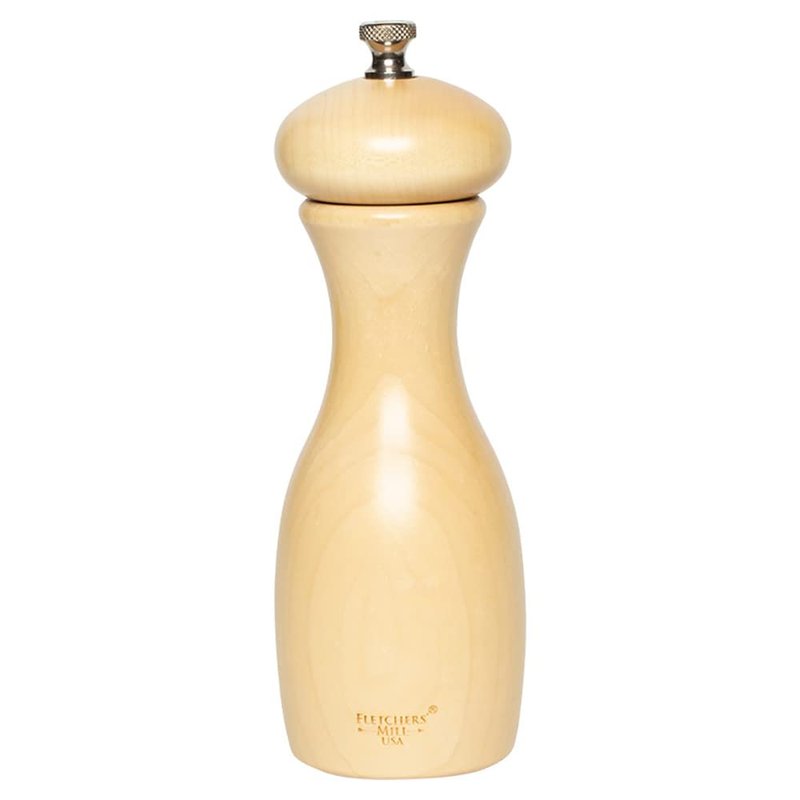 Fletchers' Mill Marsala Collection Pepper Mill, Maple - 7 Inch, Adjustable Coarseness Fine to Coarse, MADE IN U.S.A.