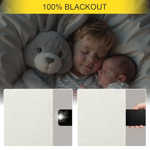 100% Blackout Curtains 84 Inch Length - 2 Panel Set for Bedroom