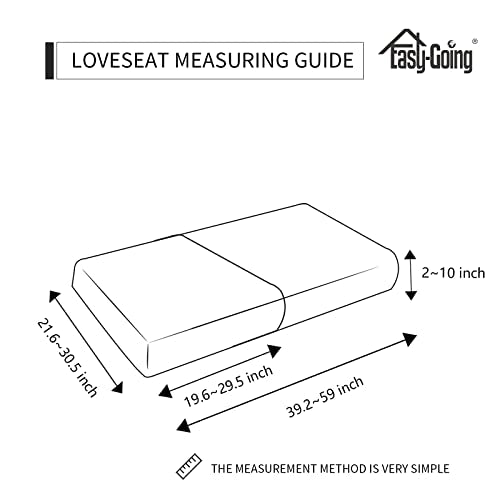 2-Piece Christmas Red Loveseat Cushion Cover Set - Elastic Sofa Protector