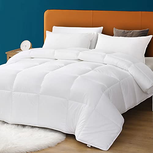 Oaken-Cat Queen Down Alternative Comforter - All Season White Duvet Insert
