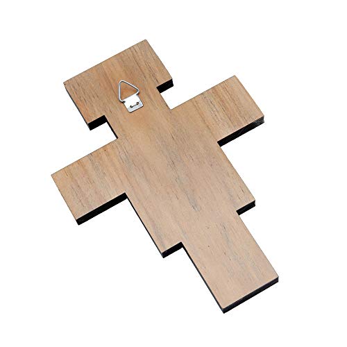 San Damiano Wall Cross - 8-Inch Solid Brazilian Walnut Wood Crucifix