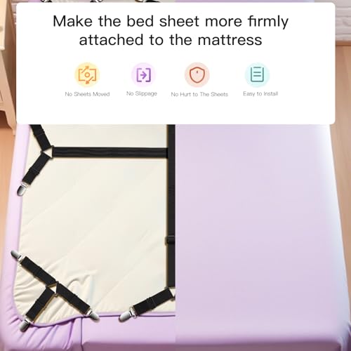 Adjustable Bed Sheet Straps - 12PCS Fitted Sheet Holders