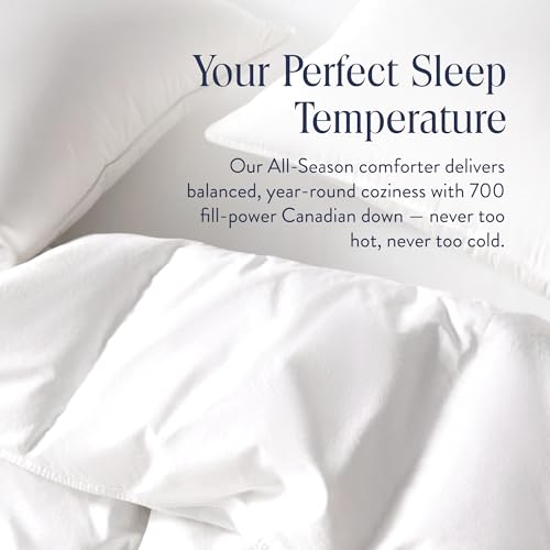Premium Canadian Down Comforter - Lightweight & Breathable Full/Queen