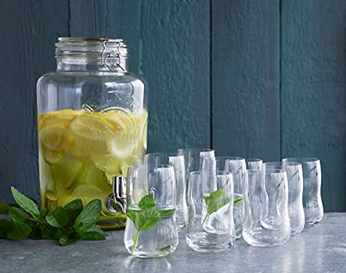 Future Glass Tumbler Set - 8.5 oz Everyday Drinking Glasses, Set of 6