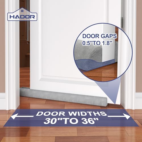 Under Door Draft Stopper - Double-Sided Adjustable Noise & Air Seal