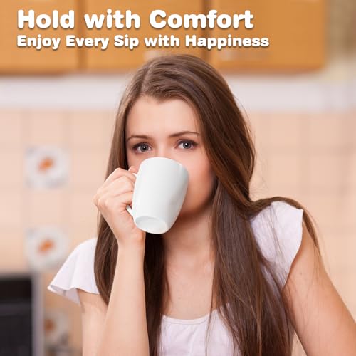 Large Ceramic Coffee Mugs 16oz Set of 4, Dishwasher & Microwave Safe